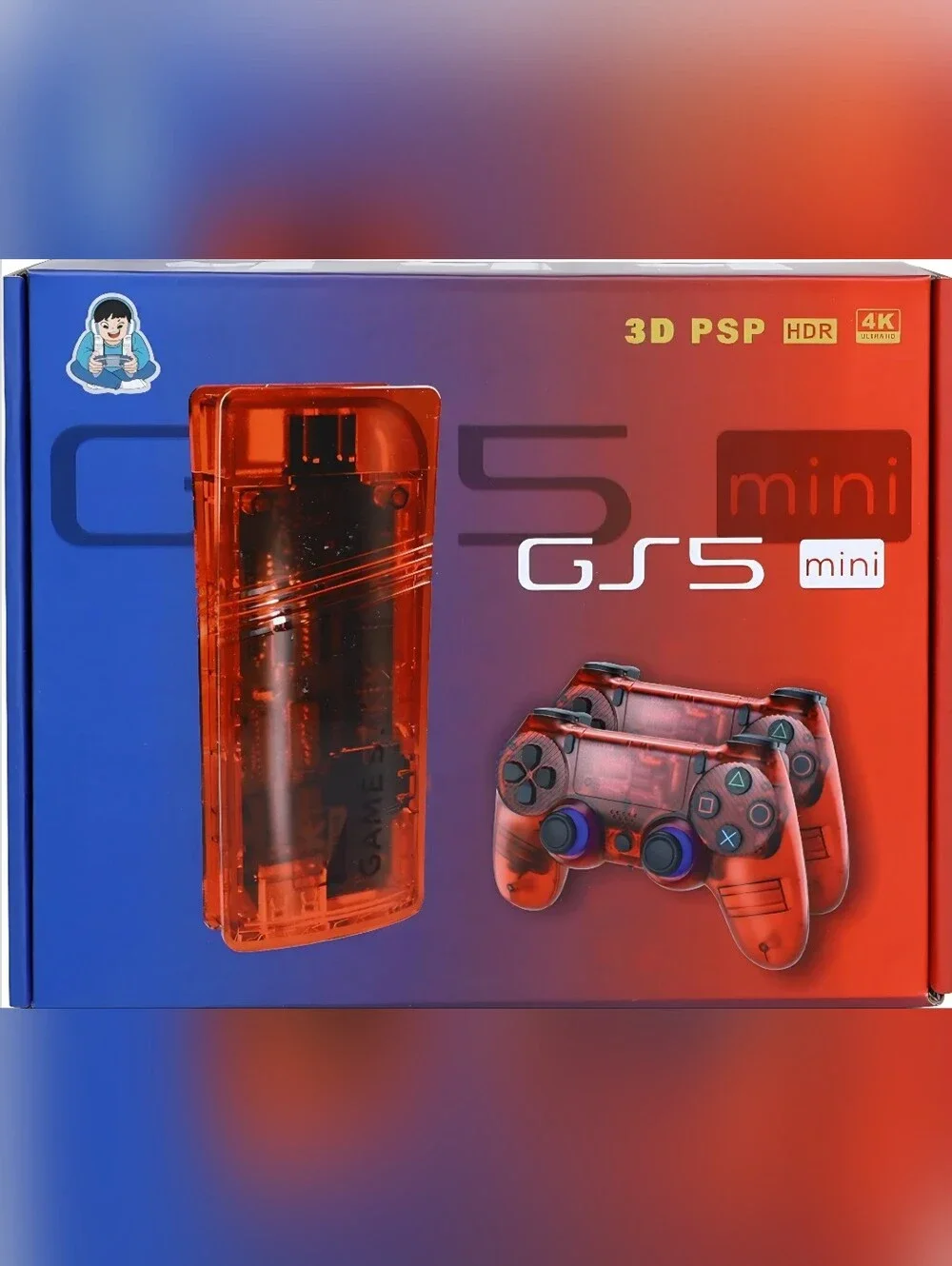 Mini 3D PSP Handheld Gaming Console in Blue